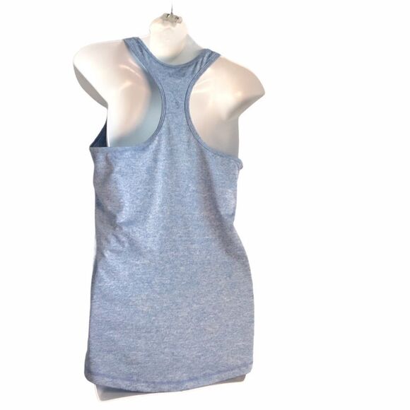 Heathered Racerback Sleeveless Tank Top Medium Blue Athletic leisure - Picture 3 of 12